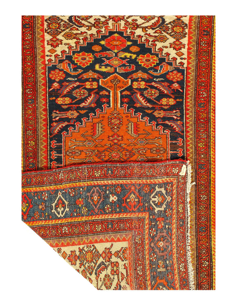 Fine Hand Knotted Persian Antique Hamdan 4'3'' X 6'3''