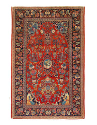 Fine Hand knotted Persian Antique Kashan 4'5'' X 7'