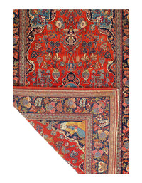 Fine Hand knotted Persian Antique Kashan 4'5'' X 7'