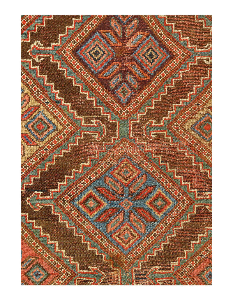 Fine Hand Knotted Antique Kazak rug 3'9'' X 7'8''