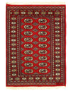 Red Fine Hand Knotted Bokhara Rug 3'3'' X 4'6''