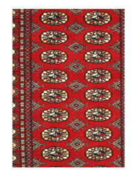 Red Fine Hand Knotted Bokhara Rug 3'3'' X 4'6''