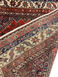 Rust Persian Hand Knotted Antique Malayer Runner 3'6'' X 17'1''