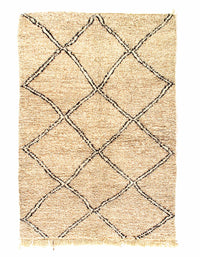 Fine Hand Knotted Vintage Genuine Moroccon 5'3'' X 7'7''