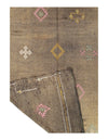 Fine Hand Knotted silk & wool Vintage Flat Weave Moroccon 4'8'' X 7'8''