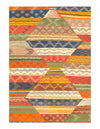 Fine Hand woven Flat Weave vintage Moroccan 4'11'' X 8'8''