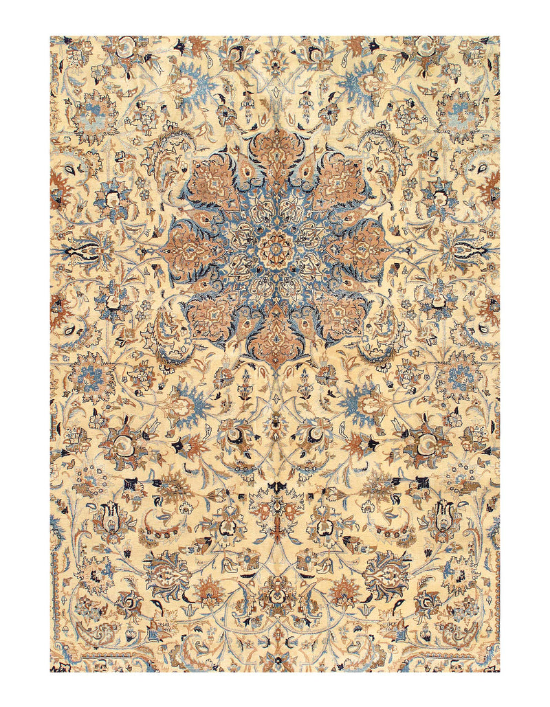 Fine Hand Knotted Silk & wool Persian Nain 10'3'' X 14'11''