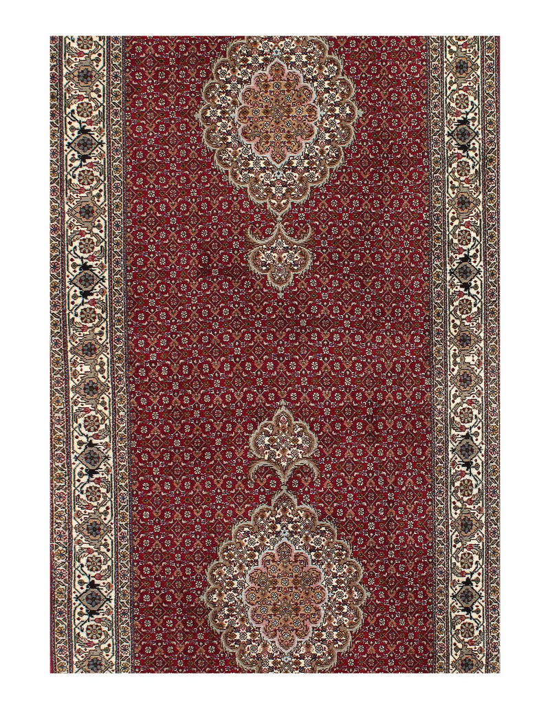 Fine Persian silk & wool Tabriz Design runner 2'8'' X 12'11''