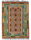 Afghan Kilim Handspun Wool Rug - 4'11" x 6'7"