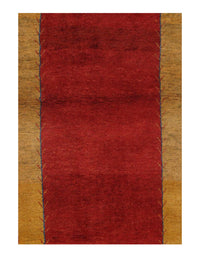 Rust Genuine Persian Gabbeh 2'5" X 7'