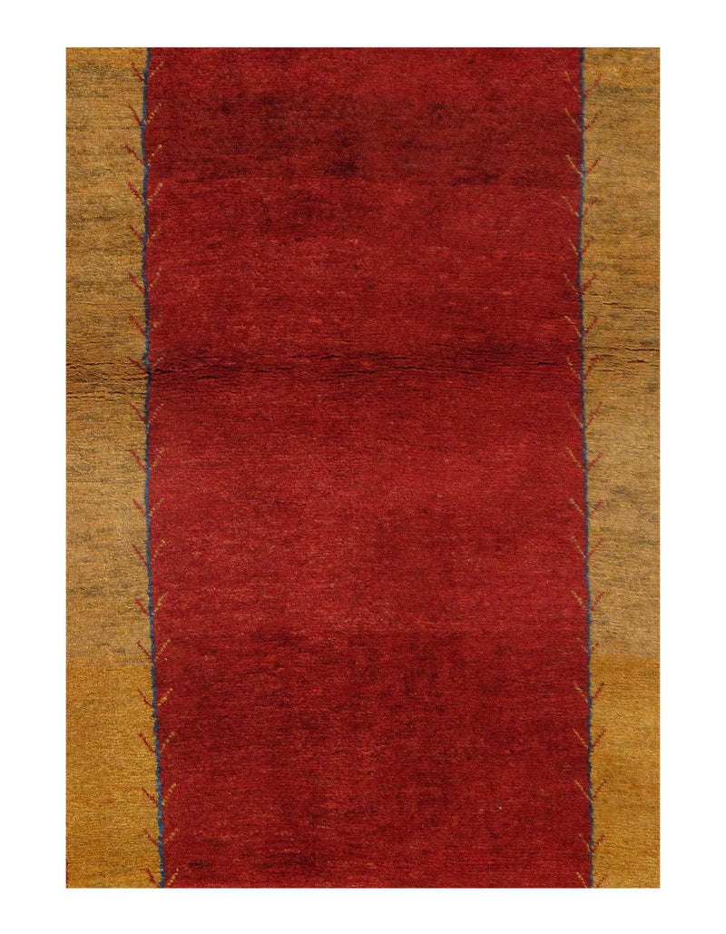 Rust Genuine Persian Gabbeh 2'5" X 7'