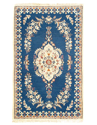 Light Blue Persian Fine Hand Knotted Nain 3'9'' X 6'2''