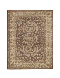 Light Brown Hand Knotted Oushak Design 5' X 6'7"