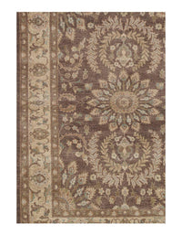 Light Brown Hand Knotted Oushak Design 5' X 6'7"