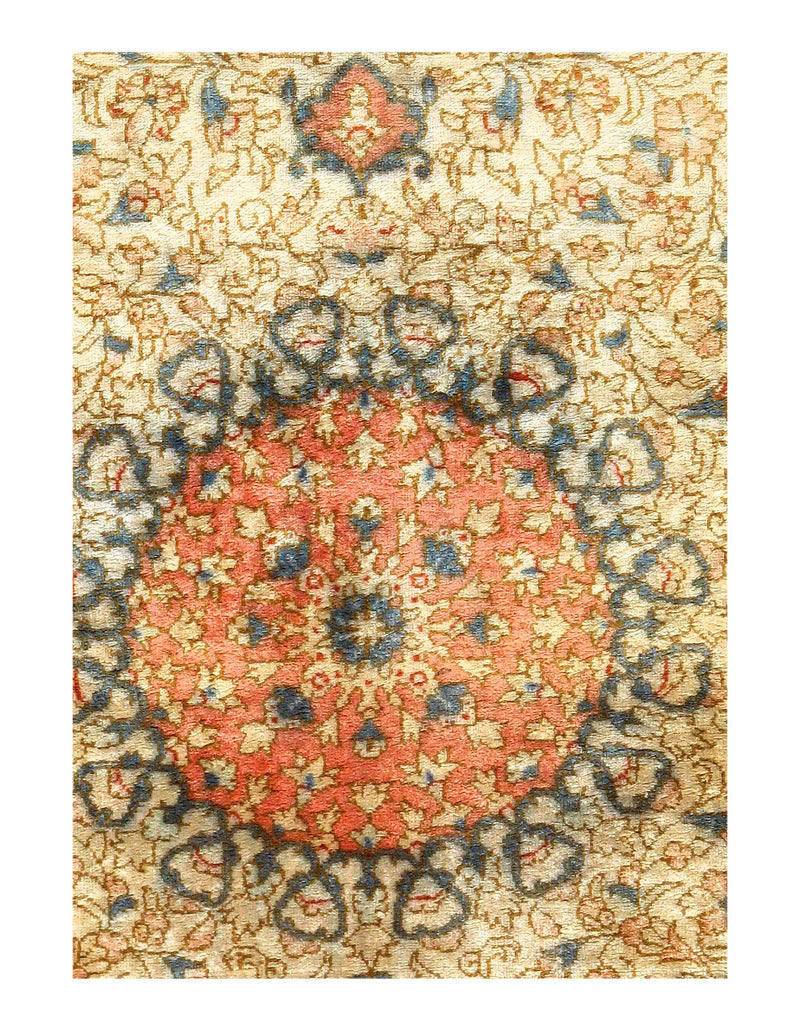 Persian Fine Hand Pure silk Qum rug 1'11'' X 2'7''