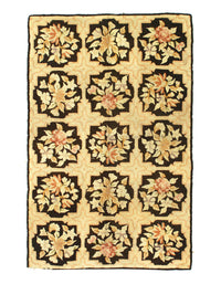 Antique American hooked rug 3'8'' X 5'9''