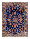 Navy Blue Fine Hand knotted Perisan Kerman 9'8'' X 13'7''