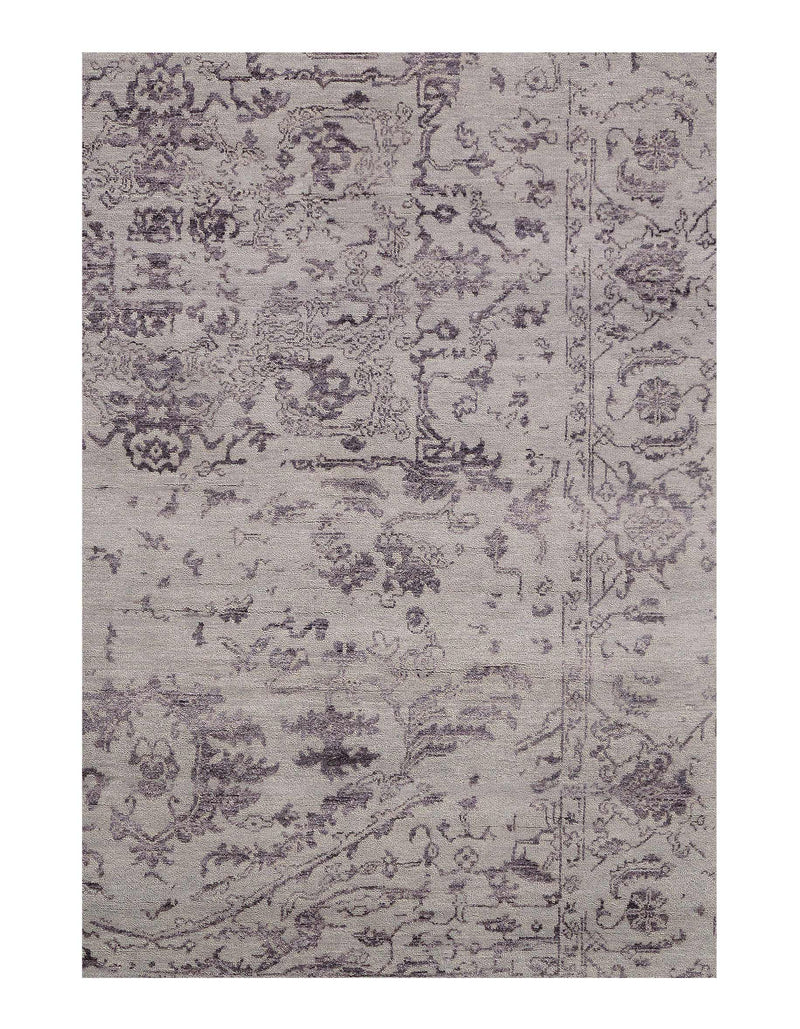 Gray Erased Modern Rug 6' X 9'