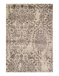 Ivory Erased Modern Rug 6' X 9'