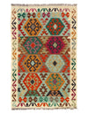 Afghan Kilim Handspun Wool Rug - 3'3" x 5'