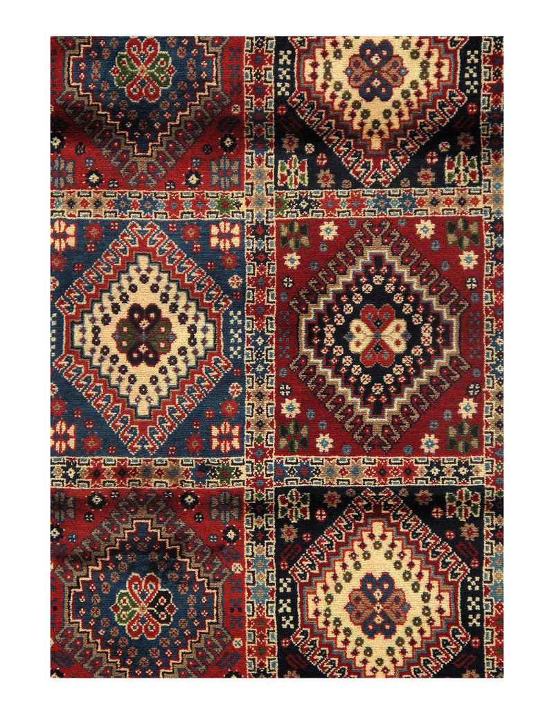 Fine Hand Knotted Persian Yalameh rug 3'3'' X 4'11''