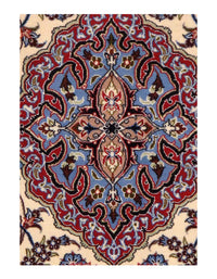 Fine Hand Knotted Persian silk & wool Isfahan 3'8'' X 5'8''