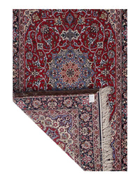 Red Persian Isfahan silk & wool 3'8" X 6'2"