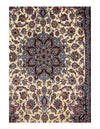 Ivory Persian Isfahan silk & wool 3'6" X 6'