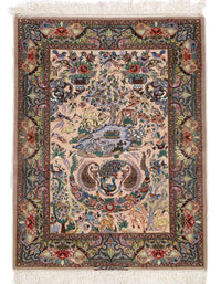 Bige Persia Isfahan silk & wool 3'6" X 4'7"