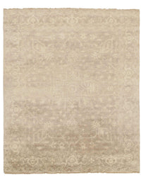 Ivory Hand Knotted Oushak design 8' X 9'5"