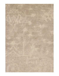 Ivory Hand Knotted Oushak design 8' X 9'5"