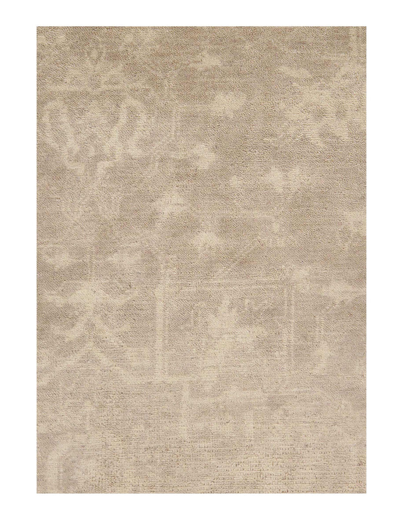 Ivory Hand Knotted Oushak design 8' X 9'5"