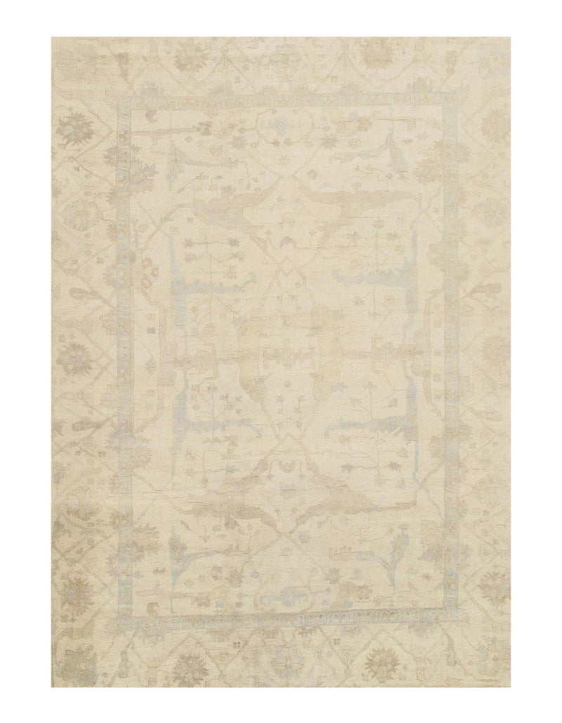 Ivory Fine hand Oushak Design 10' X 14'