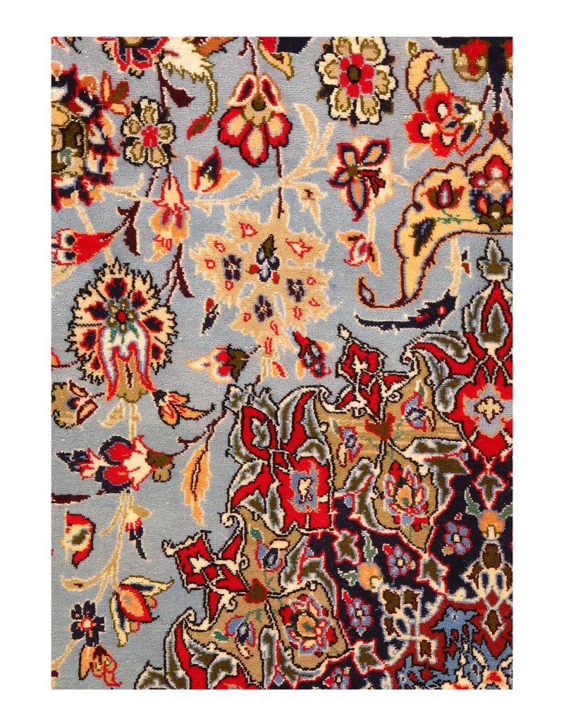 Fine Hand Knotted Persian Silk & wool Isfahan 5'1'' X 8'6''