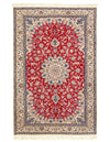 Persian Nain Hand-Knotted Silk & Wool Pile Rug - 4'3" X 6'7"