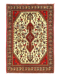 Ivory Hand Knotted Persian Afshar rug 3' x 5'