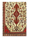 Ivory Hand Knotted Persian Afshar rug 3' x 5'