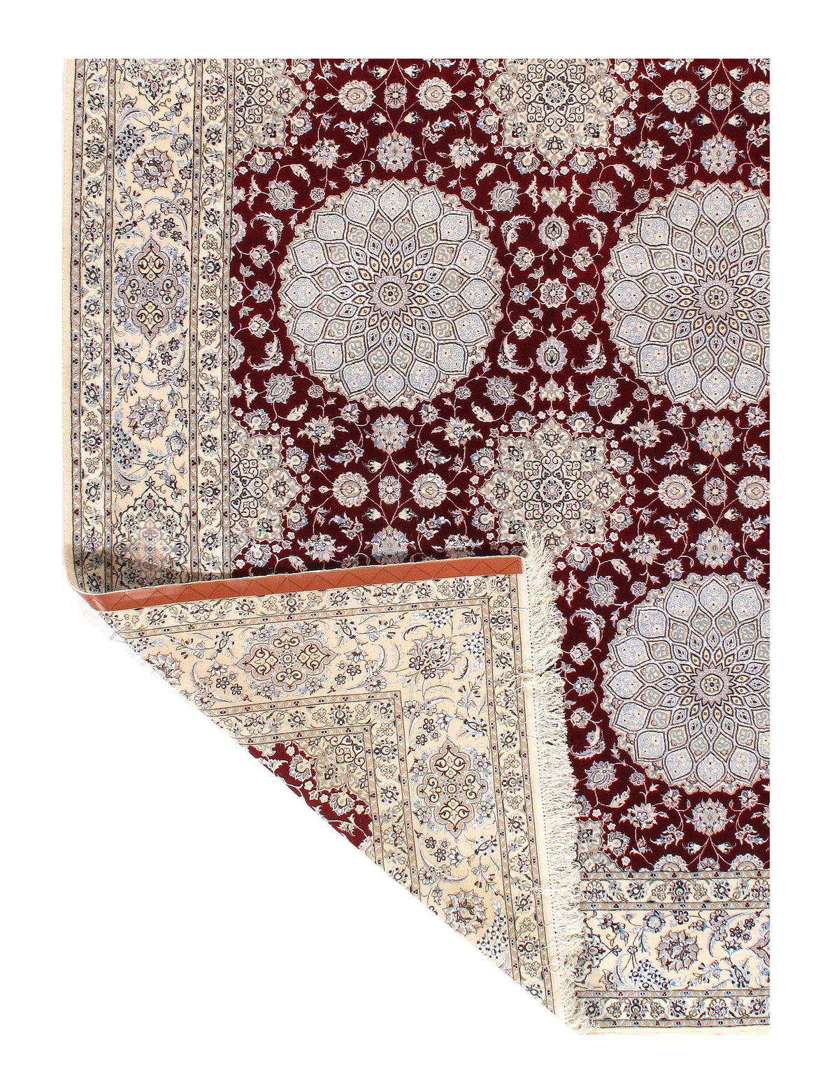 Red Nain Rugs Red Persian Nain silk & wool 6L 7 'x 10' – Alexandria Fine Rugs
