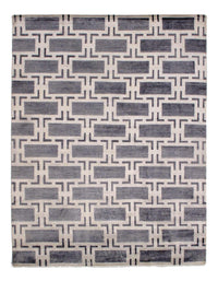 Gray Modern Bamboo silk Rug 8'x10'