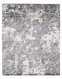 Gray Modern Hand Knotted Rug 8'x10'