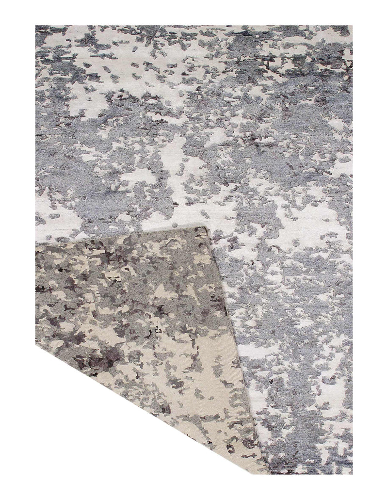 Gray Modern Hand Knotted Rug 8'x10'