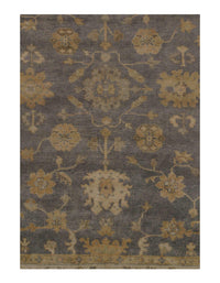 Gray Fine Hand Knotted Oushak design 8' x 10'