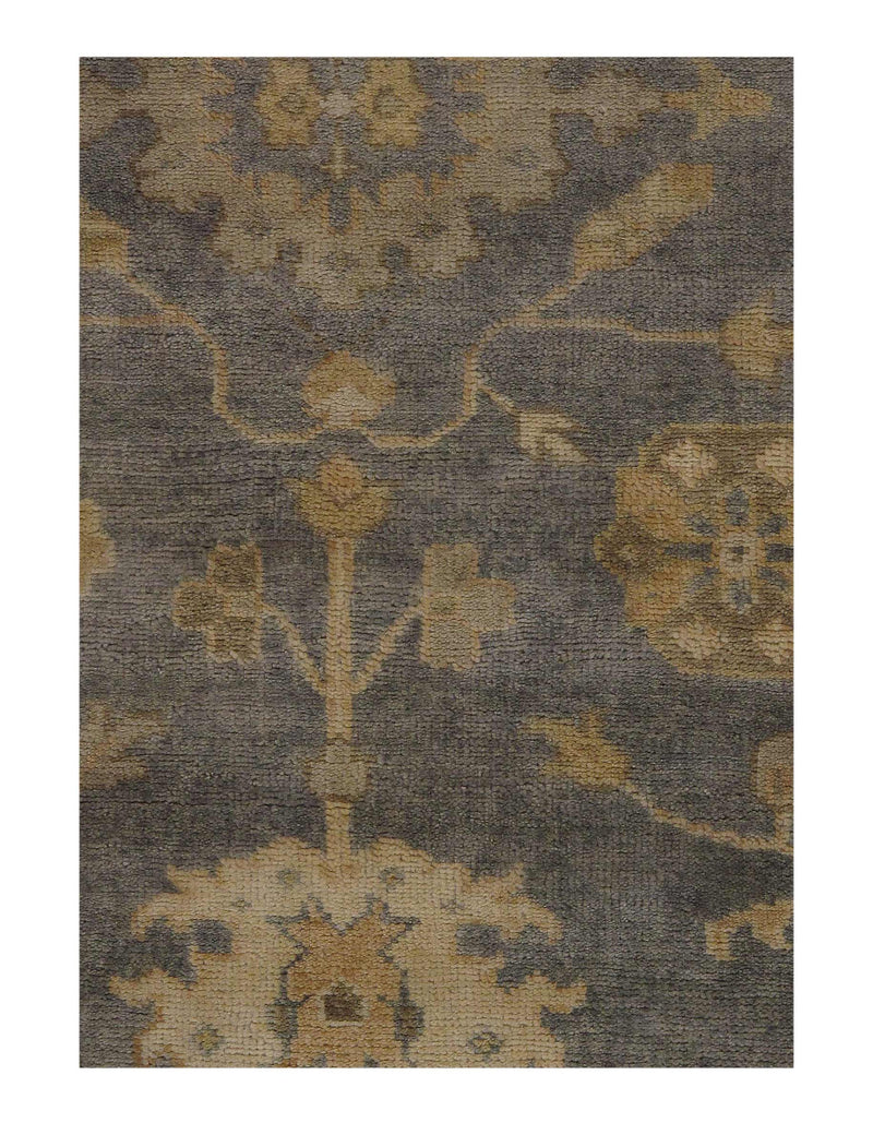 Gray Fine Hand Knotted Oushak design 8' x 10'