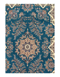 Light Blue Persian Nain silk & wool 4'x6'