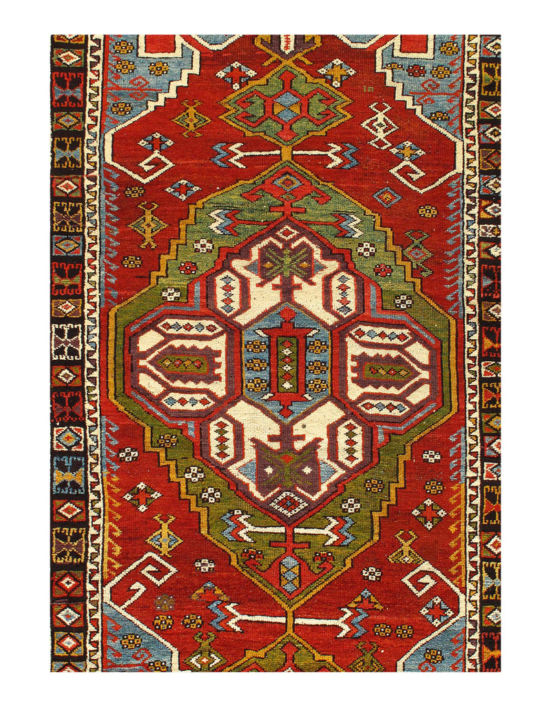 Fine Hand Knotted Antique Turkish Kazak runner 4'8'' X 15'9''