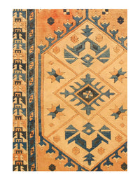 Antique Turkish Kazak Design Rug - 4'6" x 7'2"