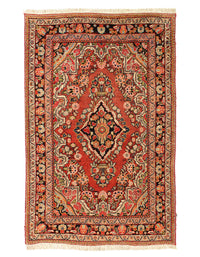 Fine Hand Knotted Perisan vintage Mahal rug 4'3'' X 6'8''