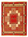 Red color Persian Flat weave sumak rug 4'11'' X 6'