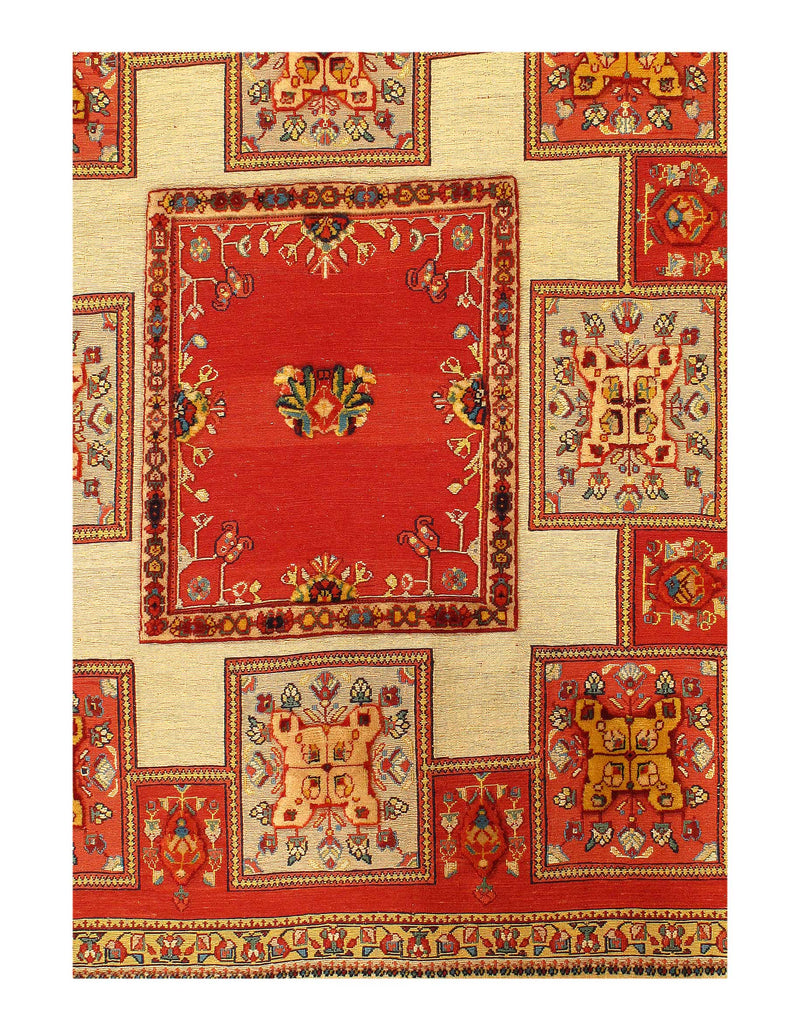 Red color Persian Flat weave sumak rug 4'11'' X 6'