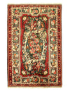 Persian Bakhtiari Semi-Antique Hand Knotted Area Rug - 5'4" x 8'